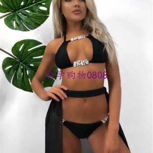 速发2018  Rhiest Badage Swimwr Sexy Wo Sequi Cryst