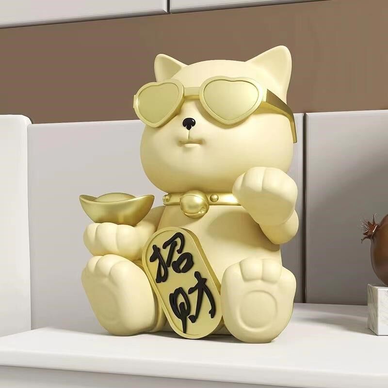 速发创厅招财猫摆件办公桌客人前台开业乔迁新居结婚新意家居【E2