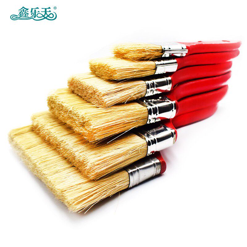 速发鑫乐天白色猪毛刷油漆木油刷子1寸2寸寸4寸5寸猪毛刷