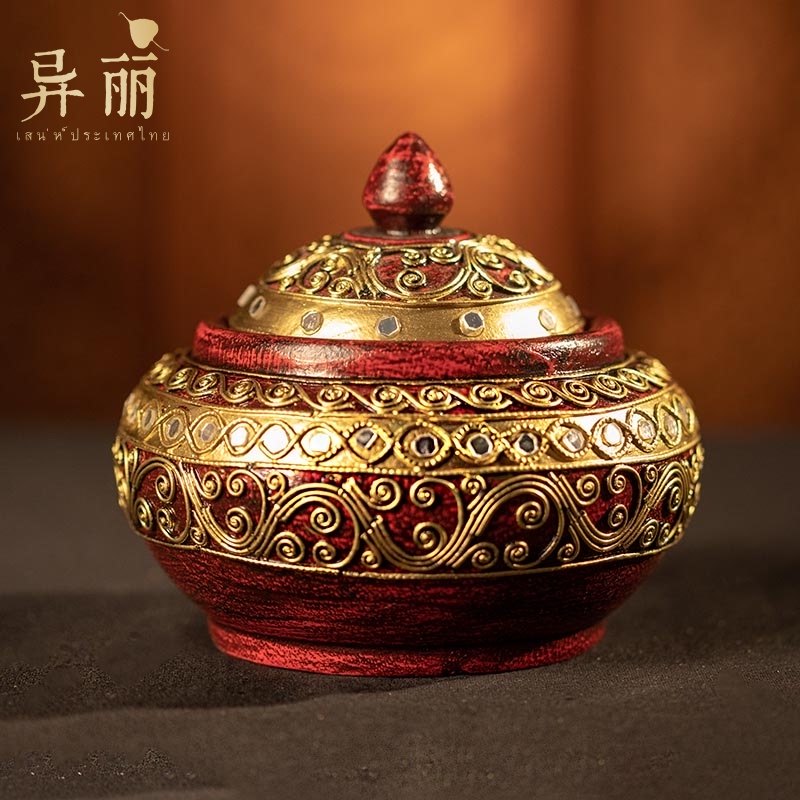 速发异丽东南亚风格厅客茶几装饰小摆工泰国件艺品泰式创意家居饰
