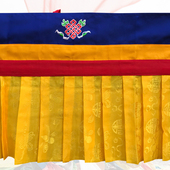 极速福慧佛具禅修用品绣品横幅藏式 帷幔墙围经R挂幡桌围黄色普玛5