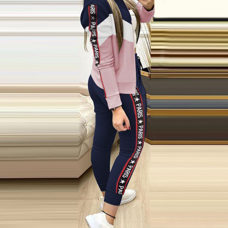极速Fashion Tracksuit 2 Piece Set Autumn WinteQr Zipper Jack