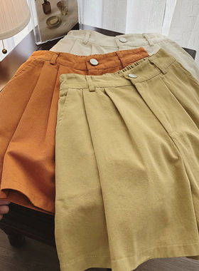 极速Womens Summer Shorts KoreanB Style Candy Solid Color Co