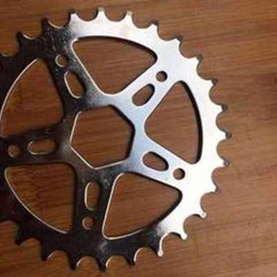 极速自行车圆孔362484牙盘片2y齿链条盘44单J片 3齿无曲柄 28车大