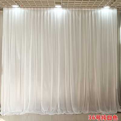 极速厂销婚庆背景纱幔婚礼表演y区小舞台背景布幔装饰舞台帷幔布