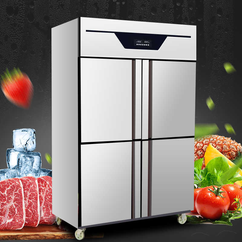 极速铜管四门六门不锈钢冰柜冰箱冷冻双温保鲜商R用大容量厨房冷