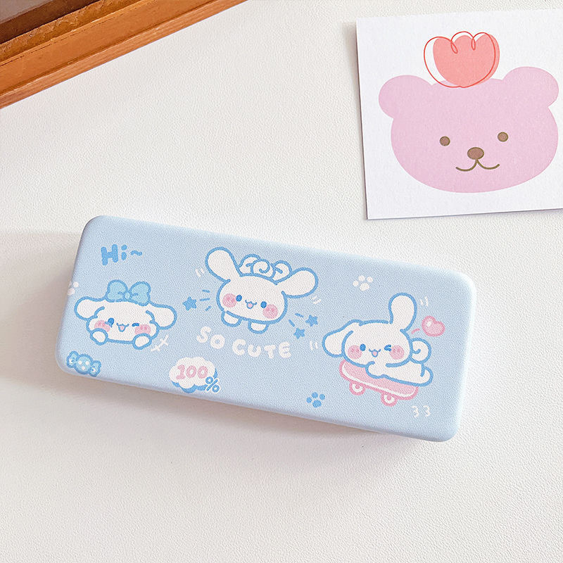 极速儿童眼镜盒女孩男款收t纳盒皮革近视女生可爱防压可携式小巧