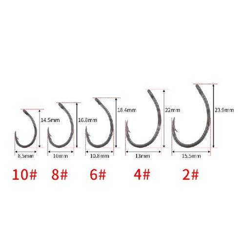 极速50 pcs/lot Sea Fishing HookAs 2#4#6#8#10# Carp Snap Fish