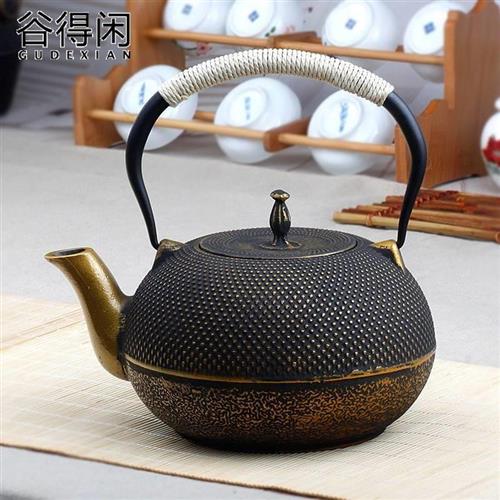 极速铸铁壶大号日式生铁茶壶1.8L大容量家用烧水壶软W装修中式家