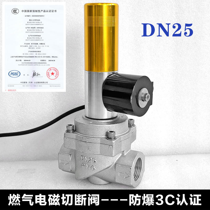 极速工业商用饭店厨房天然气燃气切断阀E报警器自动紧急关闭DN25