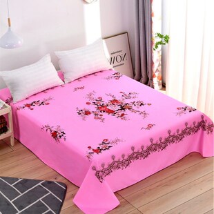 极速亲肤床单柔软加厚炕单怀旧民国民斜纹床单双人床Y水莲花直边