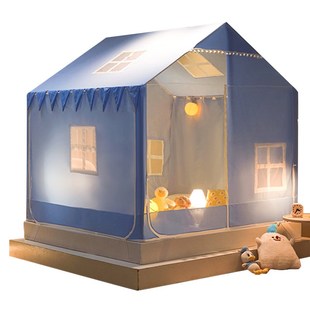 家用卧室全底宝G宝防摔床帘床上帐篷女孩小房 婴儿童蚊帐2024新款