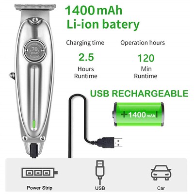 极速KM-1949g Professional Hair Clipper Men USB Electric Cord