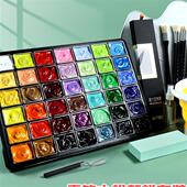 学生用Z专业艺考 可携式 极速青竹水粉颜料艺考套装 小盒42色果冻装