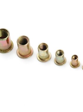 极速165/210PCS Carbon Steel Rivet Nuts JFlat Head Rivet Nuts