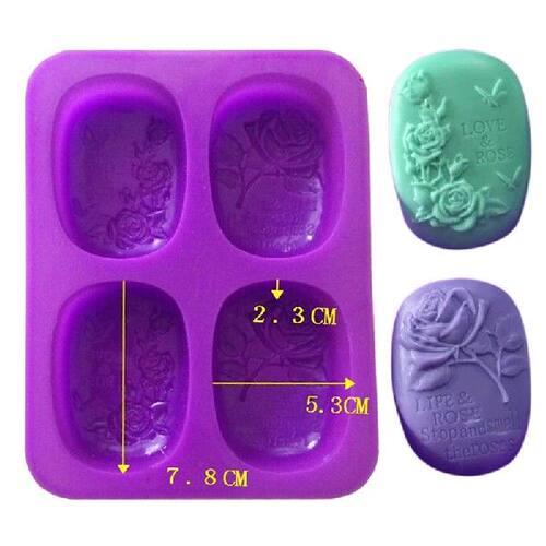 极速1pc Roseg Pattern Silicone Mold DIY Handmade Soap Mold P