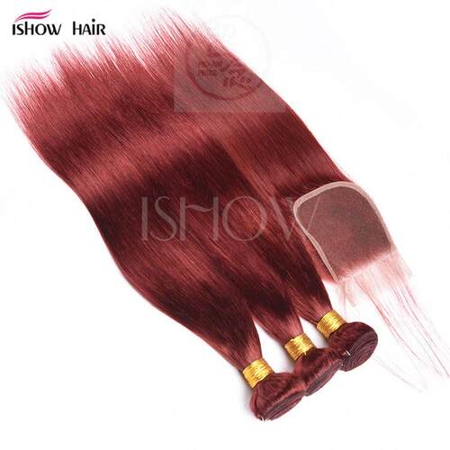 极速Human hair curtain pure coloCr hair 33#straight human ha