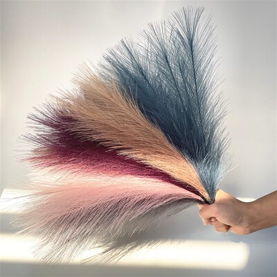 极速10/20Pcs Artificial Pamwpas Grass,Fluffy Faux Pampas Gra