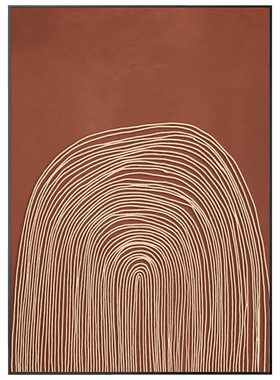 极速现代简约客j厅装饰画沙发背景墙壁画落地抽象橙色轻奢入户玄