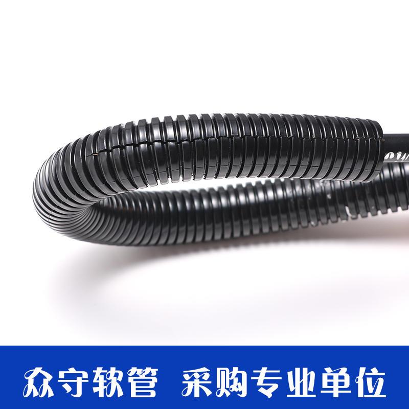 极速新品PP塑料波纹管阻燃黑x色穿线软管电线套管线束管防水防尘