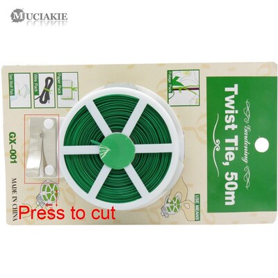 极速MUCIAKIE 30M/50M Plant Twist Tie with CutPter Sturdy Gre