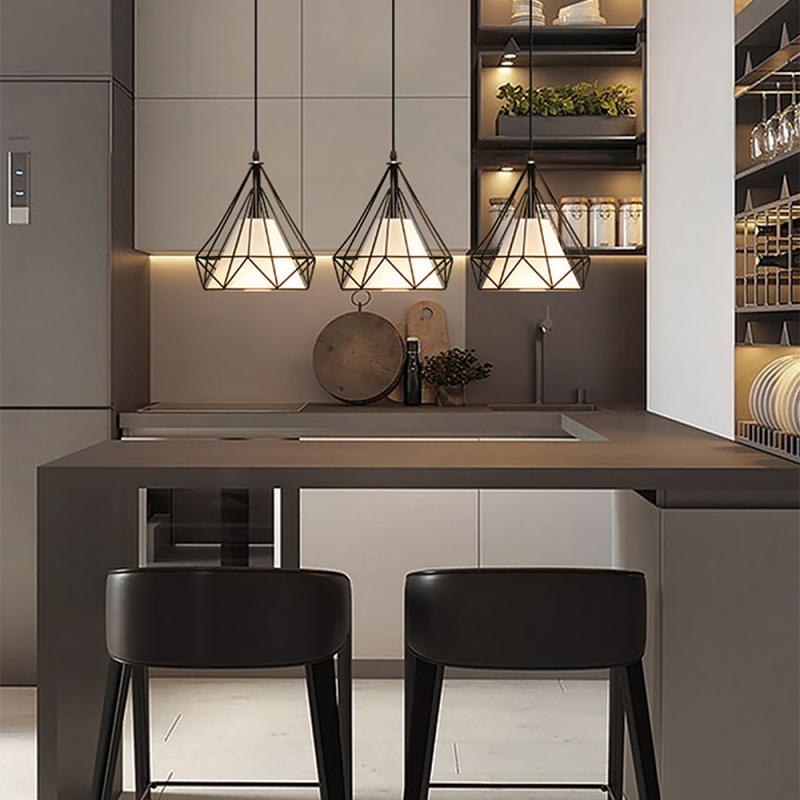 极速Nordcic Metal Diamond Shape Chandeliers Modern Indoor Ce