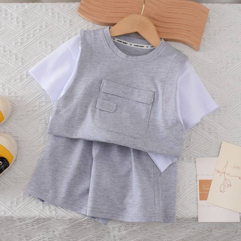 极速儿童短袖套装女童夏装2023新款男童两件O套宝宝七分裤中小童,童装/婴儿装/亲子装,套装,淘宝优惠券,粉丝福利购,淘宝优惠卷