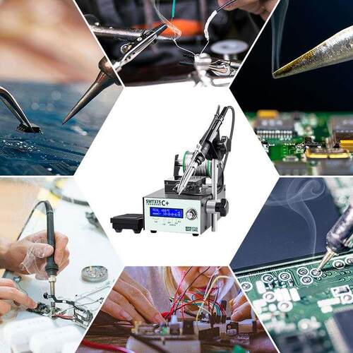 极速思威特自动焊锡机大功率脚踏式出锡电I烙铁工业级375C智能恒