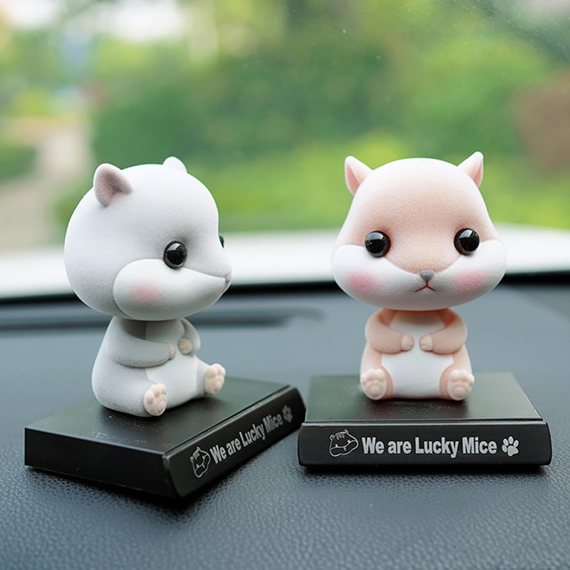 速发Flocking Hamster Shake Head Mouse Doll Car Accessories M