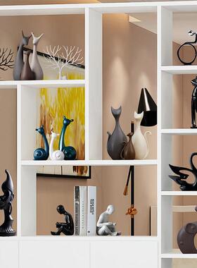 北欧轻奢装饰品小摆件创意简约现代家居客厅酒柜摆设一家三口四口