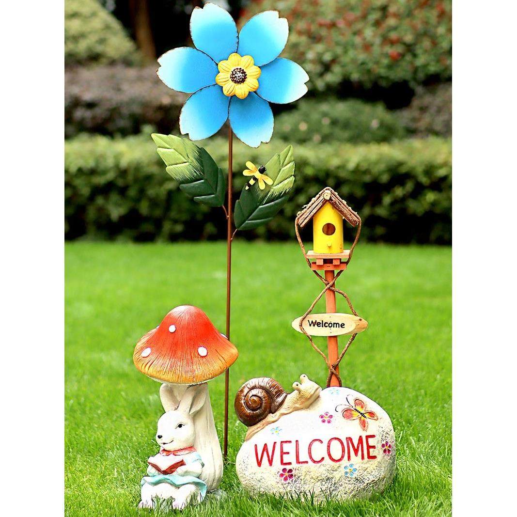 花园庭院网红装饰院子别墅阳台造景风车娃娃花盆幼儿园户外摆件,家居饰品,户外/庭院摆件,淘宝优惠券,粉丝福利购,淘宝优惠卷