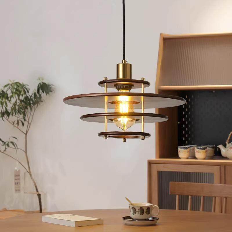 中古南洋风实木飞碟餐厅PH5吊灯胡桃木复古吧台餐桌民宿茶室灯具,家装灯饰光源,餐厅吊灯,淘宝优惠券,粉丝福利购,淘宝优惠卷