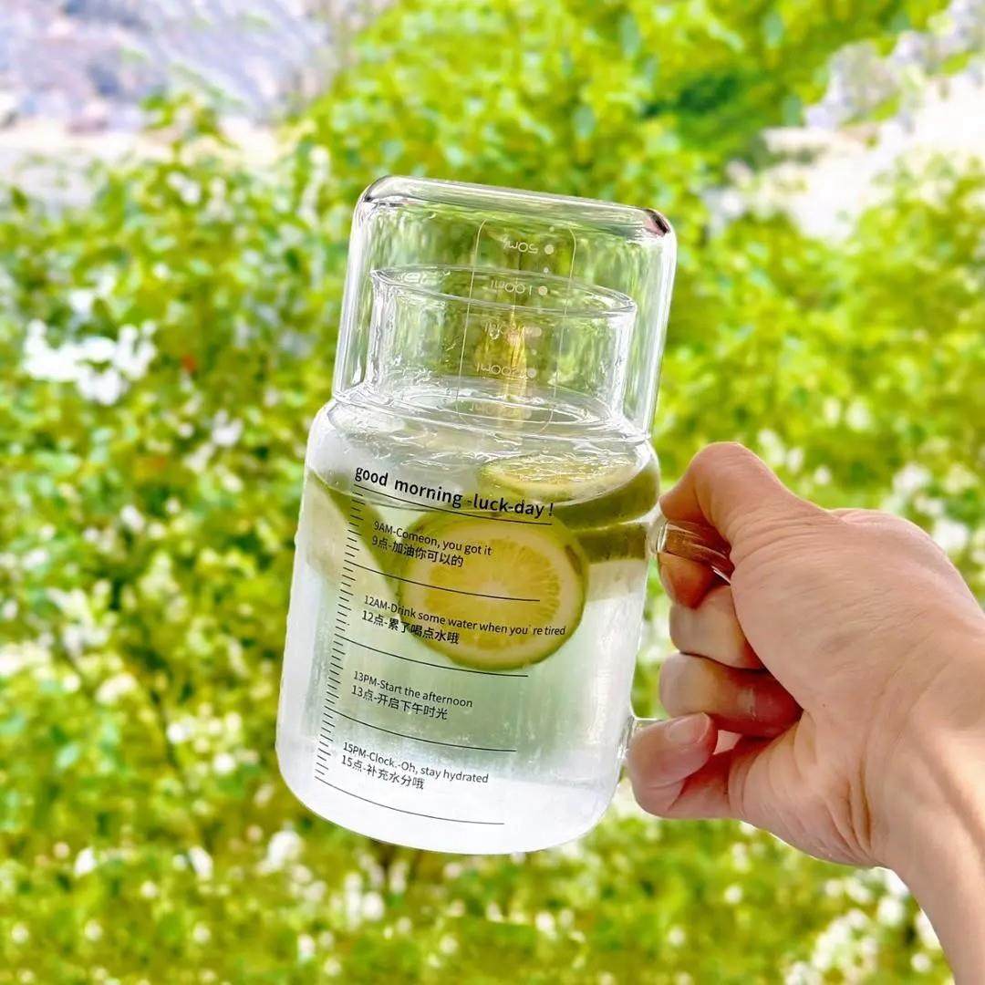 【下单立减50】水杯耐高温泡茶杯玻璃喝水马克杯大容量800mlHX