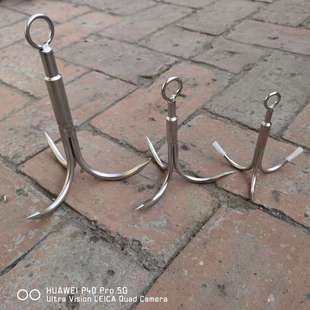 多功能不锈钢户外锚钩四爪打捞钩飞虎爪四角小渔船锚水草刀锚钩子