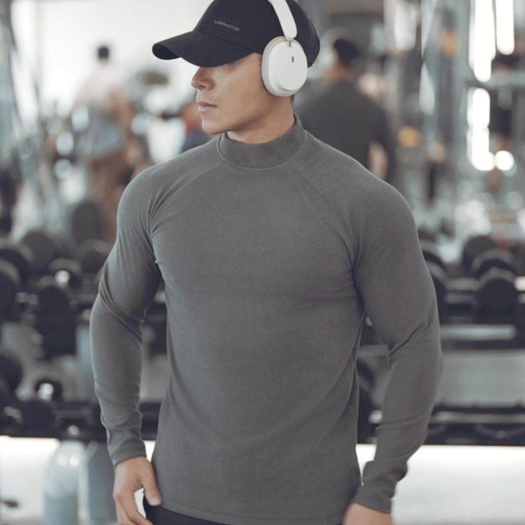 冬季高领新款阳离子德绒保暖修身圆领运动健身高弹打底长袖T恤,运动服/休闲服装,运动POLO衫,淘宝优惠券,粉丝福利购,淘宝优惠卷