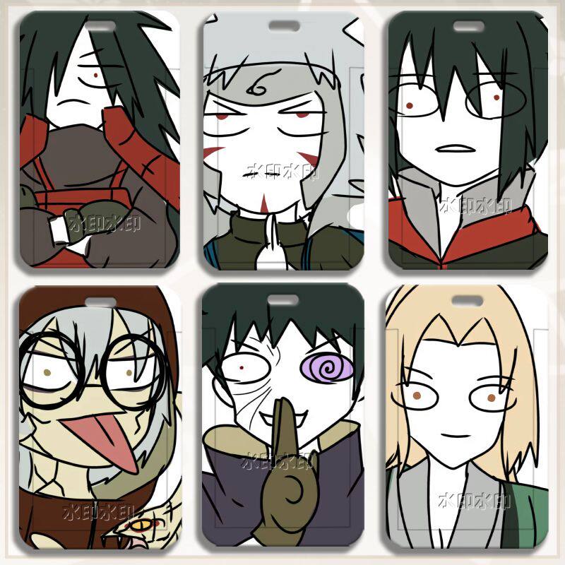 日漫火影忍者搞怪卡套鸣人卡卡西佐助鼬带土周边学生饭卡校牌厂牌定制