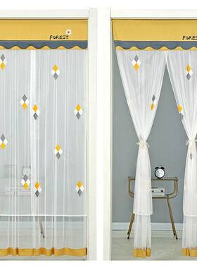 极速Yarn door curtain lace doubBle layer mesh curtains summe