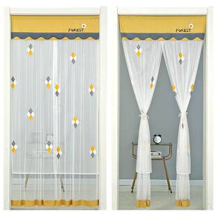 lace summe 极速Yarn curtain mesh curtains layer door doubBle