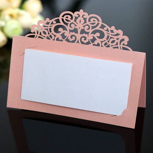 极速50apcs Hollow Laser Cut Table Name Place Card Seating De