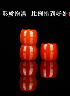 新品南红玛瑙直切桶珠腰顶珠单散珠108佛珠星月Q菩提手串链diy饰