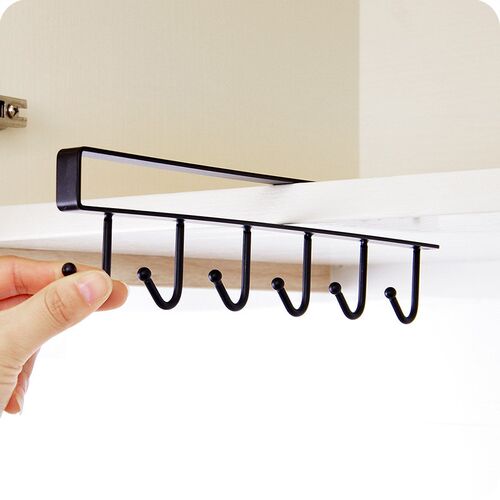 极速6 Hooks Cup Holder Hang Cabinet Under MShelf Organizer M