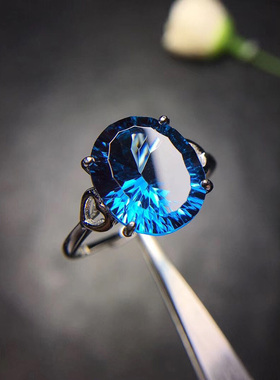 极速捡漏天然水晶戒指碧玺托帕欧泊月光J紫黄水晶天河石绿幽灵南