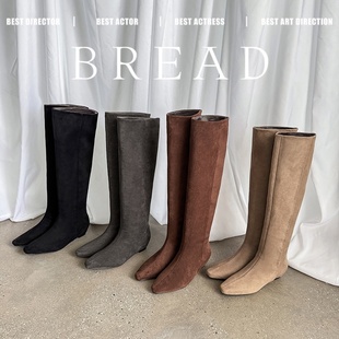 跟高5cm（含内增高4cm）34-39/X2892/简约百搭舒适平底直筒靴