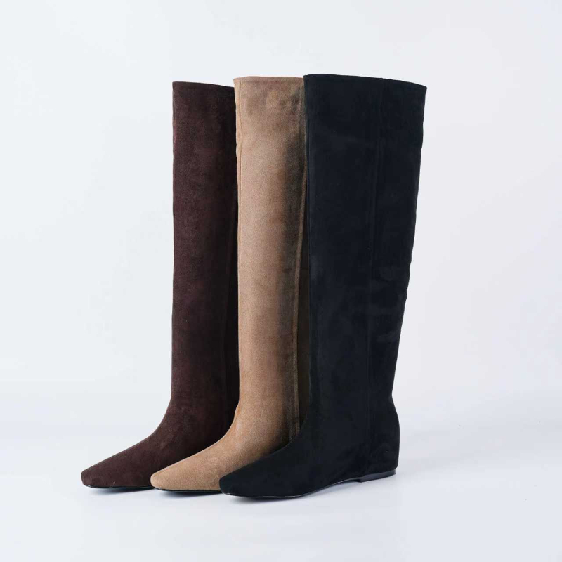 跟高 5cm/34-40/冬季新款极简风气质百搭内增高显瘦及膝靴女