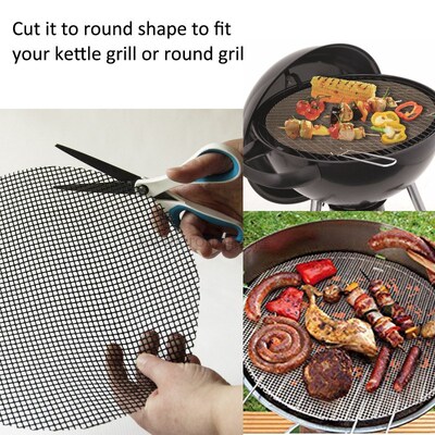 极速Non-stick Barbecue Grillx Mesh Mat BBQ Grill Mat Reusabl