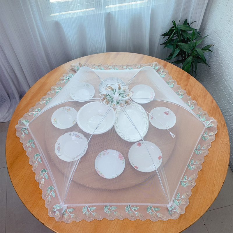 极速遮菜罩夏季家用时尚碗罩子饭菜罩可折K叠防苍蝇盖菜罩特大号