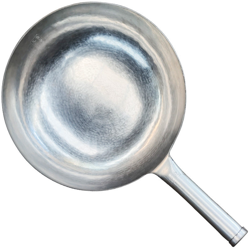 极速章丘钛锅纯钛炒锅全钛炒菜锅B手工锻打非铁锅圆底无涂层不粘