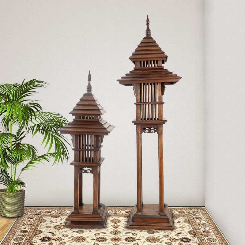 新品泰国实木庭院落地灯古典装饰东D南亚风格会所酒店门厅复古创