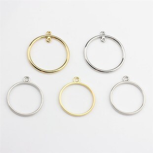 Circle Pend 极速Zinc Round Metal FrWame Bezel Alloy Charms