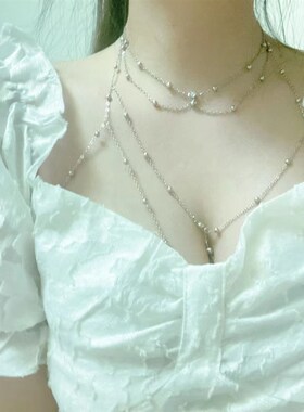 极速馨怡胸链身体链比基尼吊带装饰后背链K条性感大尺码乳链女饰